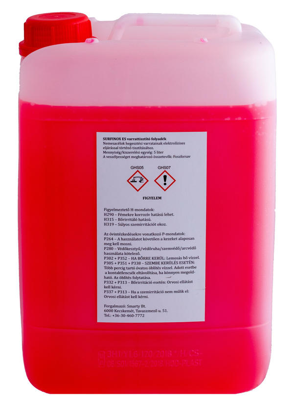 Surfinox ES elektrolyt, 5 liter (varrattisztító folyadék) termék fő termékképe